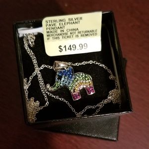 Beautiful genuine Stone elephant necklace
